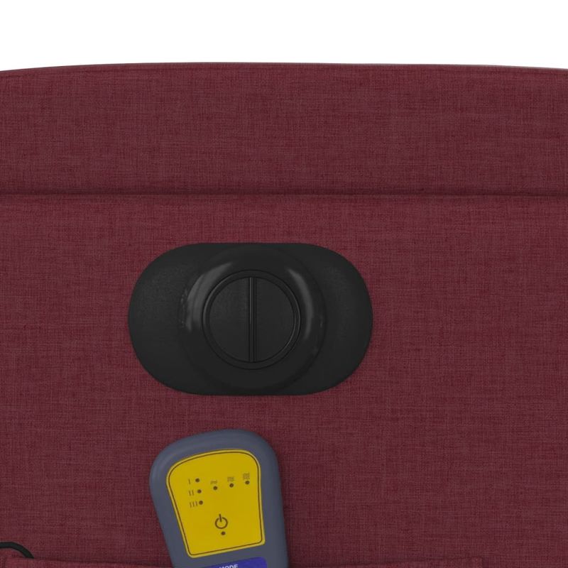 Ingrijire personala si Cosmetice - Sanatate si wellness - Articole wellness - Fotolii de masaj - Fotoliu de masaj electric rabatabil cu ridicare rosu vin textil - Infinity.ro