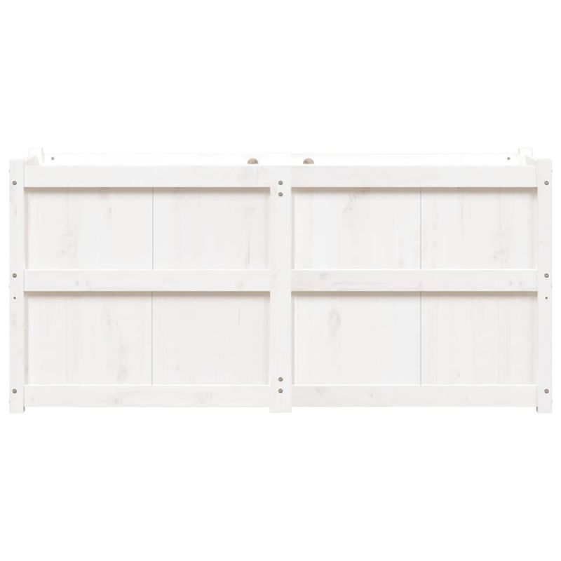 Casa si Gradina - Gradinarit si plante - Plante si ghivece - Ghivece si suporturi - Jardiniera de gradina, alb, 150x50x70 cm, lemn masiv de pin - Infinity.ro