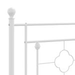 Casa si Gradina - Mobilier - Paturi si accesorii - Paturi - Cadru de pat din metal cu tablie, alb, 107x203 cm - Infinity.ro
