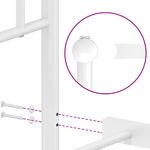 Casa si Gradina - Mobilier - Paturi si accesorii - Paturi - Cadru de pat din metal cu tablie, alb, 107x203 cm - Infinity.ro