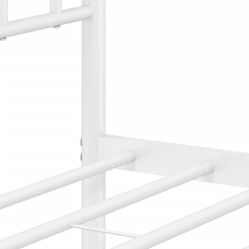 Casa si Gradina - Mobilier - Paturi si accesorii - Paturi - Cadru de pat din metal cu tablie, alb, 107x203 cm - Infinity.ro