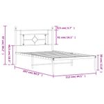 Casa si Gradina - Mobilier - Paturi si accesorii - Paturi - Cadru de pat din metal cu tablie, alb, 107x203 cm - Infinity.ro