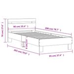 Casa si Gradina - Mobilier - Paturi si accesorii - Paturi - Cadru de pat cu tablie, stejar sonoma, 90x200 cm lemn prelucrat - Infinity.ro