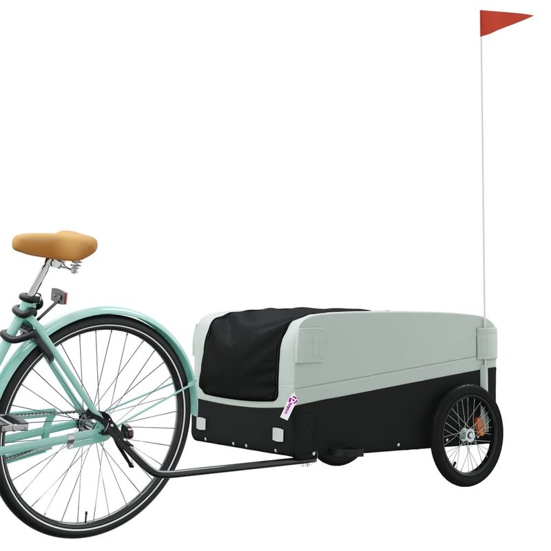 Sport si Outdoor - Ciclism - Accesorii pentru biciclete - Remorci biciclete - Remorca pentru biciclete, negru și gri, 45 kg, fier, mărime 137x69x59 cm - Infinity.ro