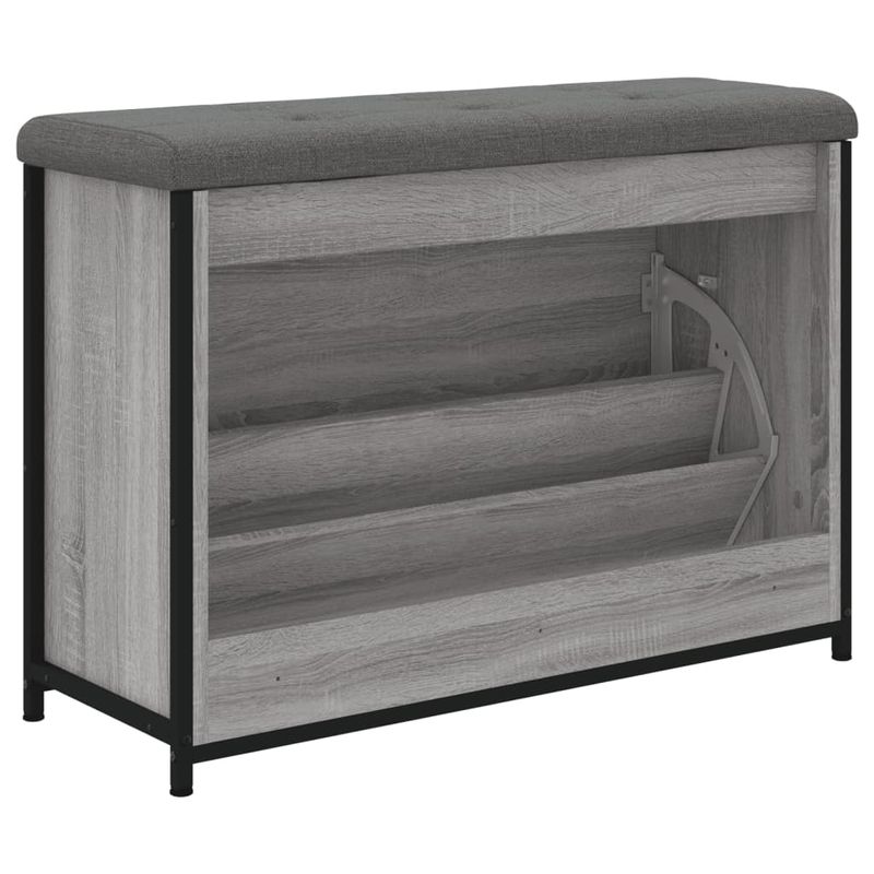 Casa si Gradina - Mobilier - Canapele si coltare - Banchete - Banca de pantofi cu sertar rabatabil, gri sonoma, 82x32x56 cm - Infinity.ro