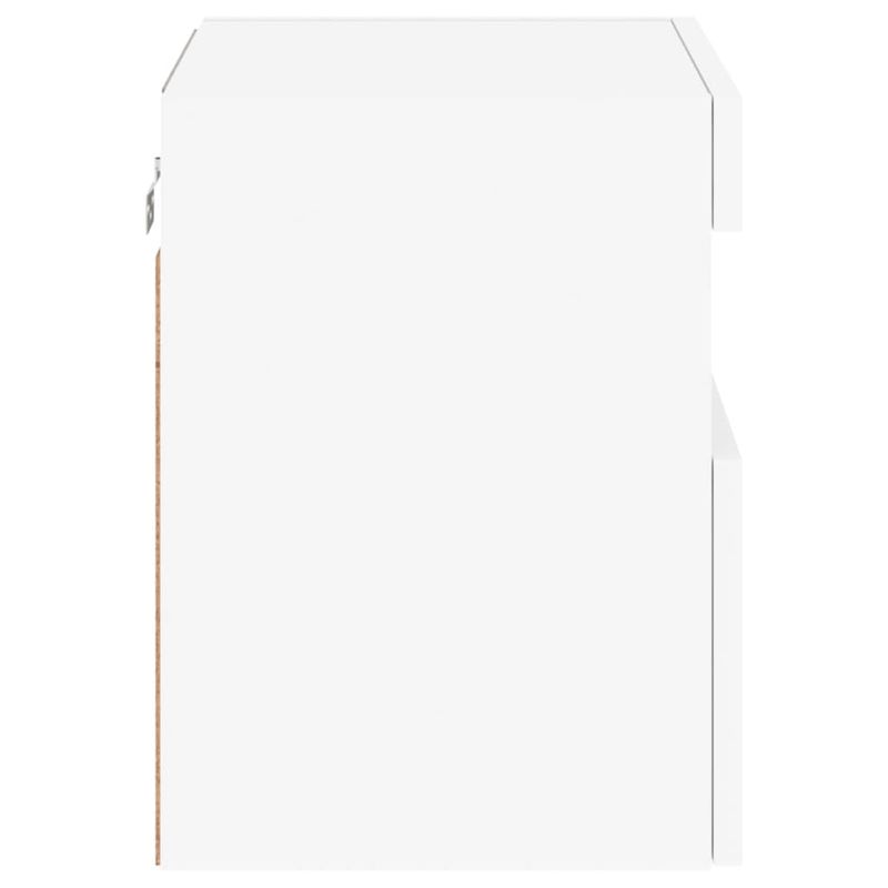 Casa si Gradina - Mobilier - Comode si corpuri - Comode - Comoda TV de perete cu lumini LED, alb, 40x30x40 cm - Infinity.ro