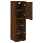 Casa si Gradina - Mobilier - Comode si corpuri - Comode - Comoda TV cu lumini LED, stejar maro, 30,5x30x102 cm - Infinity.ro