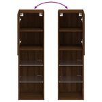 Casa si Gradina - Mobilier - Comode si corpuri - Comode - Comoda TV cu lumini LED, stejar maro, 30,5x30x102 cm - Infinity.ro