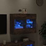 Casa si Gradina - Mobilier - Comode si corpuri - Comode - Comoda TV de perete cu LED, stejar fumuriu, 78,5x30x60,5 cm - Infinity.ro