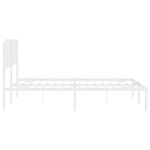 Casa si Gradina - Mobilier - Paturi si accesorii - Paturi - Cadru de pat metalic cu tablie, alb, 183x213 cm - Infinity.ro