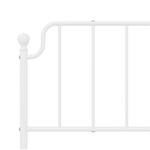 Casa si Gradina - Mobilier - Paturi si accesorii - Paturi - Cadru de pat metalic cu tablie, alb, 183x213 cm - Infinity.ro