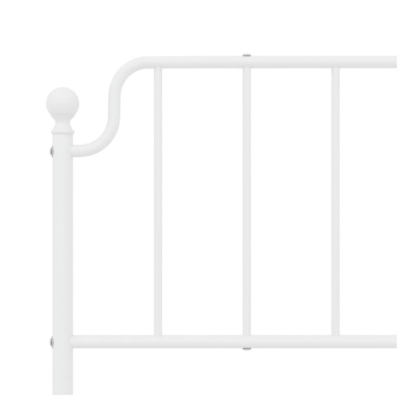 Casa si Gradina - Mobilier - Paturi si accesorii - Paturi - Cadru de pat metalic cu tablie, alb, 183x213 cm - Infinity.ro