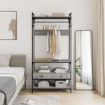 Casa si Gradina - Mobilier - Dulapuri si sifoniere - Sifoniere - Sifonier cu sertare, gri sonoma, 89x39x184,5 cm, lemn compozit - Infinity.ro