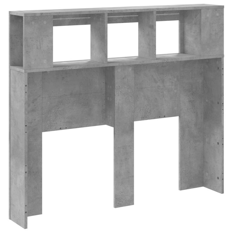 Casa si Gradina - Mobilier - Paturi si accesorii - Accesorii paturi - Tablie de pat cu LED, gri beton, 120x18,5x103,5 cm, lemn - Infinity.ro