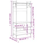 Casa si Gradina - Mobilier - Dulapuri si sifoniere - Sifoniere - Sifonier cu sertare, gri sonoma, 89x39x184,5 cm, lemn compozit - Infinity.ro