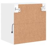 Casa si Gradina - Mobilier - Comode si corpuri - Comode - Noptiere cu lumini LED montate pe perete, 2 buc., alb - Infinity.ro