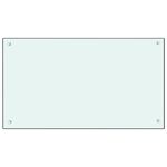 Casa si Gradina - Sanitare - Chiuveta bucatarie si accesorii - Accesorii chiuvete - Panou antistropi de bucatarie, alb, 90x50 cm, sticla securizata - Infinity.ro