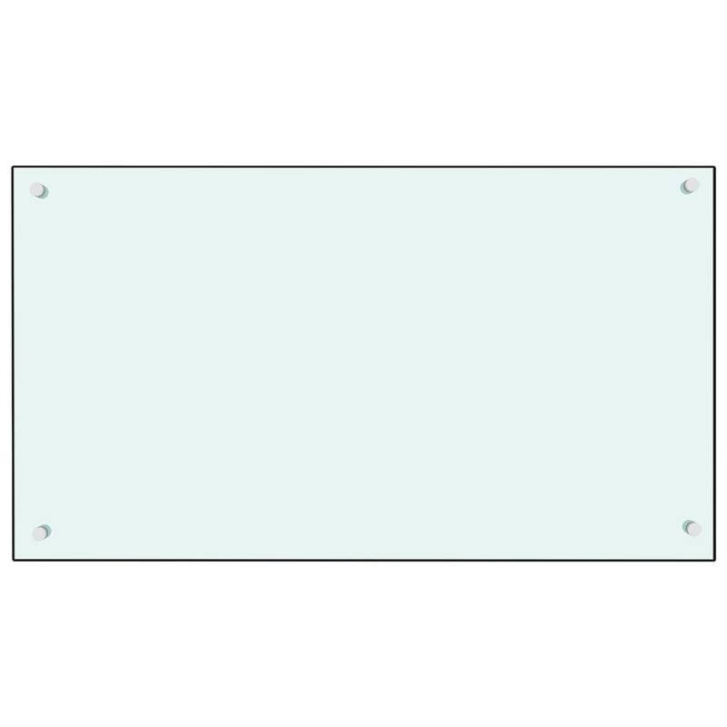 Casa si Gradina - Sanitare - Chiuveta bucatarie si accesorii - Accesorii chiuvete - Panou antistropi de bucatarie, alb, 90x50 cm, sticla securizata - Infinity.ro