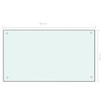 Casa si Gradina - Sanitare - Chiuveta bucatarie si accesorii - Accesorii chiuvete - Panou antistropi de bucatarie, alb, 90x50 cm, sticla securizata - Infinity.ro