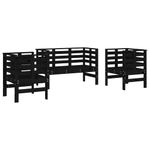Casa si Gradina - Gradina si terasa - Mobilier exterior - Seturi mobila gradina - Set mobilier de gradina, 3 piese, negru, lemn masiv pin - Infinity.ro