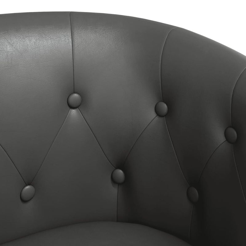 Casa si Gradina - Mobilier - Scaune si fotolii - Fotolii - Fotoliu tip cuva, gri, piele ecologica - Infinity.ro