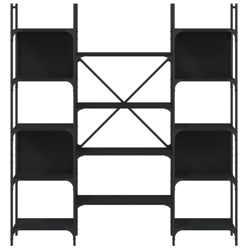Casa si Gradina - Mobilier - Biblioteci si rafturi - Biblioteci - Biblioteca, negru, 155,5x24x166,5 cm, lemn prelucrat - Infinity.ro