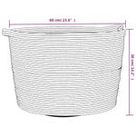 Market - Spalare si intretinere rufe - Uscatoare de rufe si accesorii - Cos de rufe, bej si alb, Ø60x36 cm, bumbac - Infinity.ro