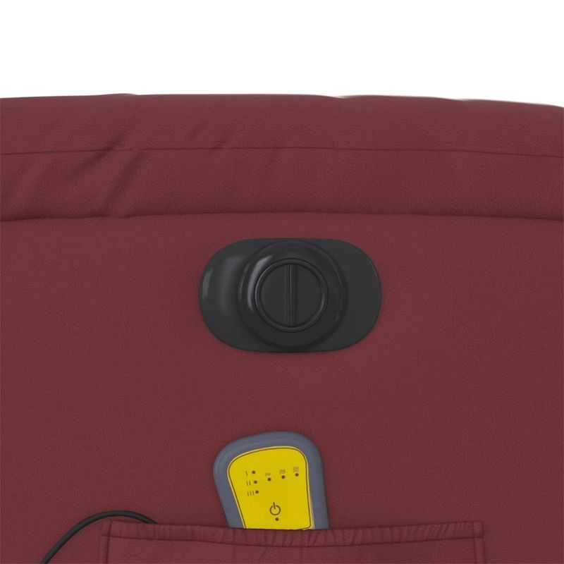 Ingrijire personala si Cosmetice - Sanatate si wellness - Articole wellness - Fotolii de masaj - Fotoliu de masaj electric rabatabil, rosu vin, piele ecologica - Infinity.ro