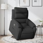 Casa si Gradina - Mobilier - Scaune si fotolii - Fotolii - Fotoliu rabatabil cu ridicare pe verticala, negru, textil - Infinity.ro