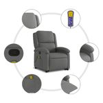 Ingrijire personala si Cosmetice - Sanatate si wellness - Articole wellness - Fotolii de masaj - Fotoliu de masaj rabatabil cu ridicare, gri inchis, textil - Infinity.ro