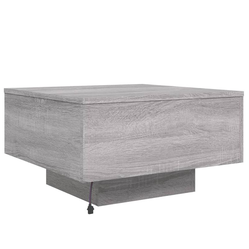 Casa si Gradina - Mobilier - Mese si birouri - Masute de cafea - Masuta de cafea cu lumini LED, gri sonoma, 55x55x31 cm - Infinity.ro