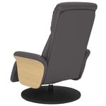 Casa si Gradina - Mobilier - Scaune si fotolii - Fotolii - Fotoliu rabatabil cu suport de picioare, gri, piele ecologica - Infinity.ro