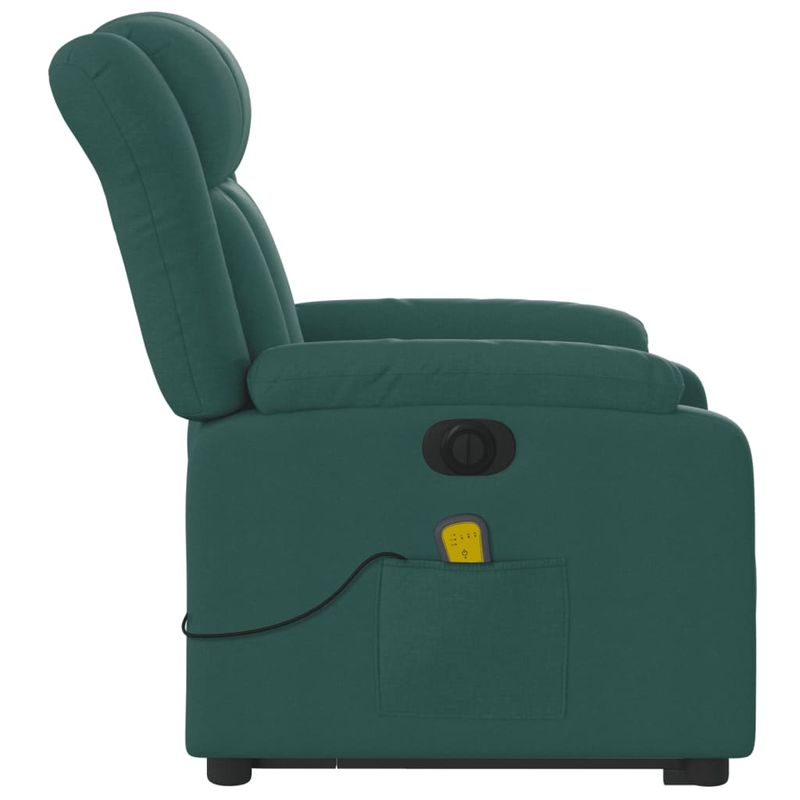 Ingrijire personala si Cosmetice - Sanatate si wellness - Articole wellness - Fotolii de masaj - Fotoliu electric masaj rabatabil / ridicare verde inchis textil - Infinity.ro
