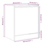 Casa si Gradina - Mobilier - Organizare si depozitare - Organizator incaltaminte - Pantofar, stejar fumuriu, 60x42x69 cm, lemn compozit - Infinity.ro