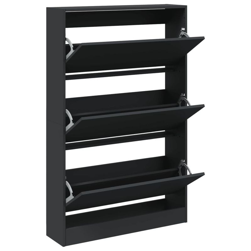 Casa si Gradina - Mobilier - Organizare si depozitare - Organizator incaltaminte - Pantofar, negru, 80x21x125,5 cm, lemn compozit - Infinity.ro