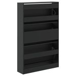Casa si Gradina - Mobilier - Organizare si depozitare - Organizator incaltaminte - Pantofar, negru, 80x21x125,5 cm, lemn compozit - Infinity.ro