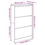 Casa si Gradina - Mobilier - Organizare si depozitare - Organizator incaltaminte - Pantofar, negru, 80x21x125,5 cm, lemn compozit - Infinity.ro