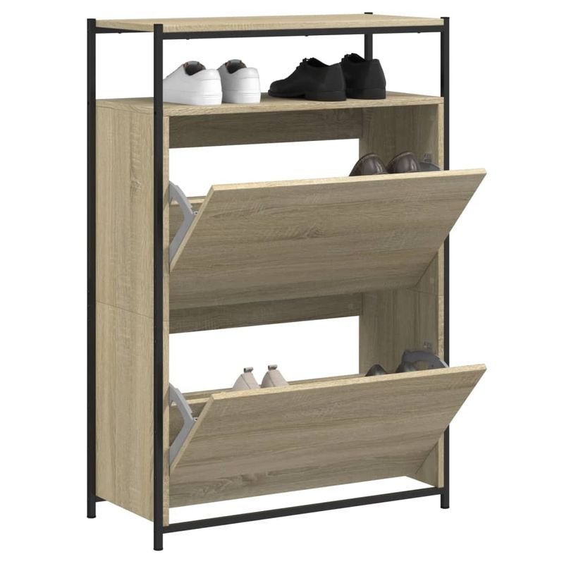 Casa si Gradina - Mobilier - Organizare si depozitare - Organizator incaltaminte - Pantofar, stejar sonoma, 75x34x112 cm, lemn compozit - Infinity.ro