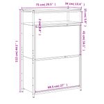 Casa si Gradina - Mobilier - Organizare si depozitare - Organizator incaltaminte - Pantofar, gri sonoma, 75x34x112 cm, lemn prelucrat - Infinity.ro