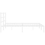 Casa si Gradina - Mobilier - Paturi si accesorii - Paturi - Cadru de pat metalic cu tablie, alb, 183x213 cm - Infinity.ro