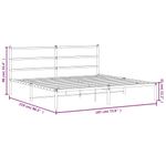 Casa si Gradina - Mobilier - Paturi si accesorii - Paturi - Cadru de pat metalic cu tablie, alb, 183x213 cm - Infinity.ro