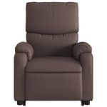 Casa si Gradina - Mobilier - Scaune si fotolii - Fotolii - Fotoliu rabatabil electric cu ridicare, maro, piele ecologica - Infinity.ro