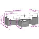 Casa si Gradina - Gradina si terasa - Mobilier exterior - Canapele si fotolii gradina - Set mobilier de gradina cu perne, 6 piese, negru, poliratan - Infinity.ro