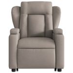 Casa si Gradina - Mobilier - Scaune si fotolii - Fotolii - Fotoliu electric rabatabil cu ridicare, gri taupe, textil - Infinity.ro