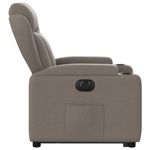 Casa si Gradina - Mobilier - Scaune si fotolii - Fotolii - Fotoliu electric rabatabil cu ridicare, gri taupe, textil - Infinity.ro
