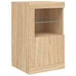 Casa si Gradina - Mobilier - Dulapuri si sifoniere - Dulapuri - Dulap lateral cu lumini LED, stejar sonoma, lemn prelucrat - Infinity.ro