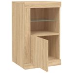 Casa si Gradina - Mobilier - Dulapuri si sifoniere - Dulapuri - Dulap lateral cu lumini LED, stejar sonoma, lemn prelucrat - Infinity.ro