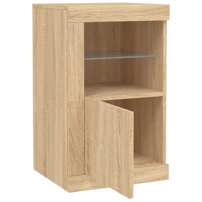 Casa si Gradina - Mobilier - Dulapuri si sifoniere - Dulapuri - Dulap lateral cu lumini LED, stejar sonoma, lemn prelucrat - Infinity.ro
