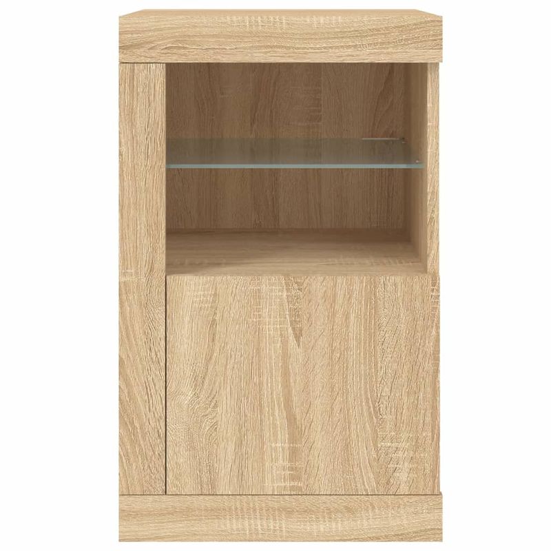 Casa si Gradina - Mobilier - Dulapuri si sifoniere - Dulapuri - Dulap lateral cu lumini LED, stejar sonoma, lemn prelucrat - Infinity.ro