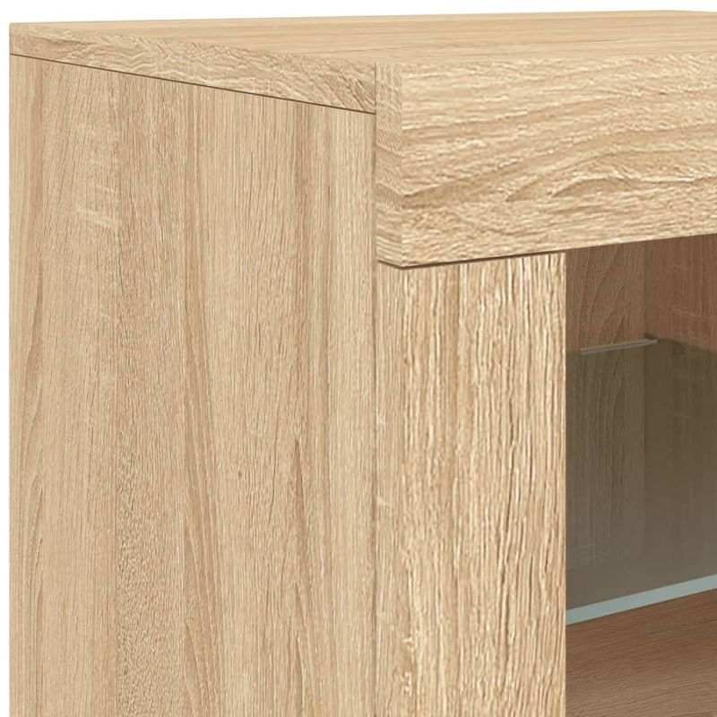 Casa si Gradina - Mobilier - Dulapuri si sifoniere - Dulapuri - Dulap lateral cu lumini LED, stejar sonoma, lemn prelucrat - Infinity.ro